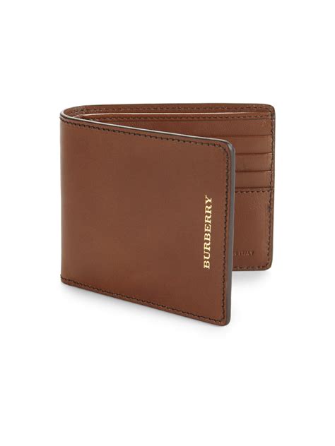 burberry embossed bifold wallet|burberry wallet men's brown.